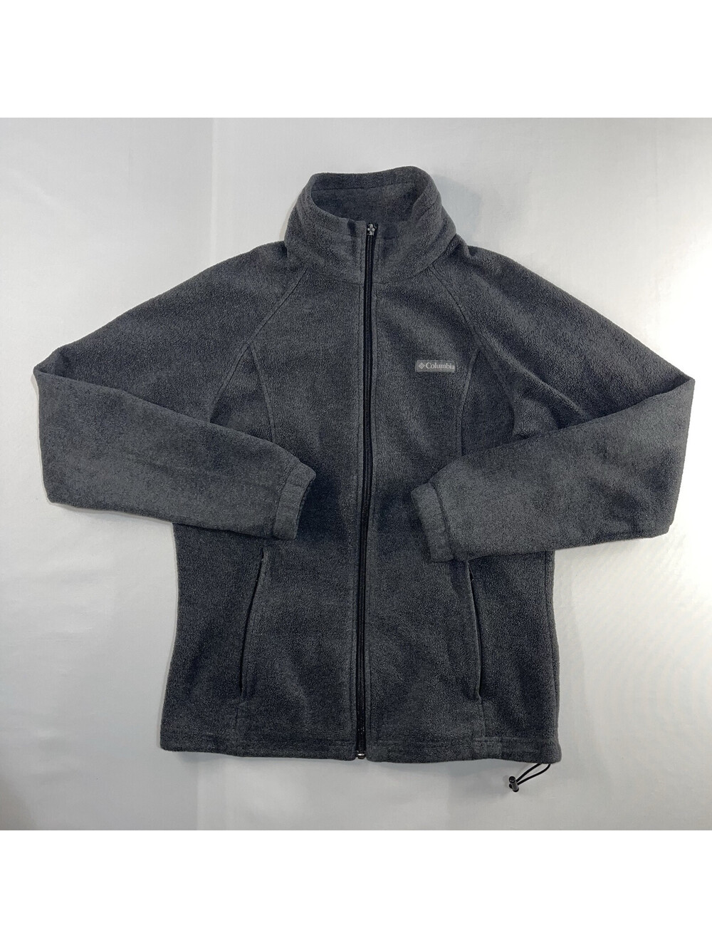 Columbia PFG Pullover Fleece Jacket Mens Sz M Gray 1/4 Quarter Snap Long Sleeve